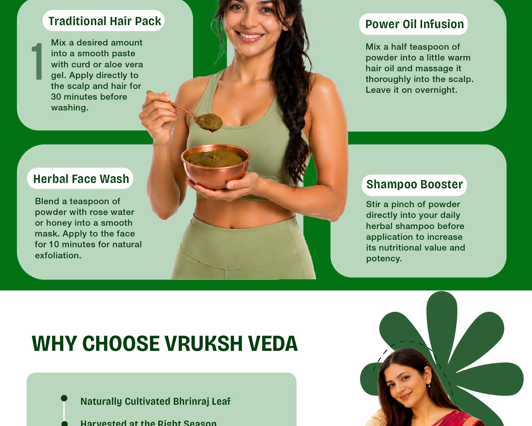 Pure Bhringraj Powder – The "King of Hair" for Root Strengthening and Natural Pigment Restoration