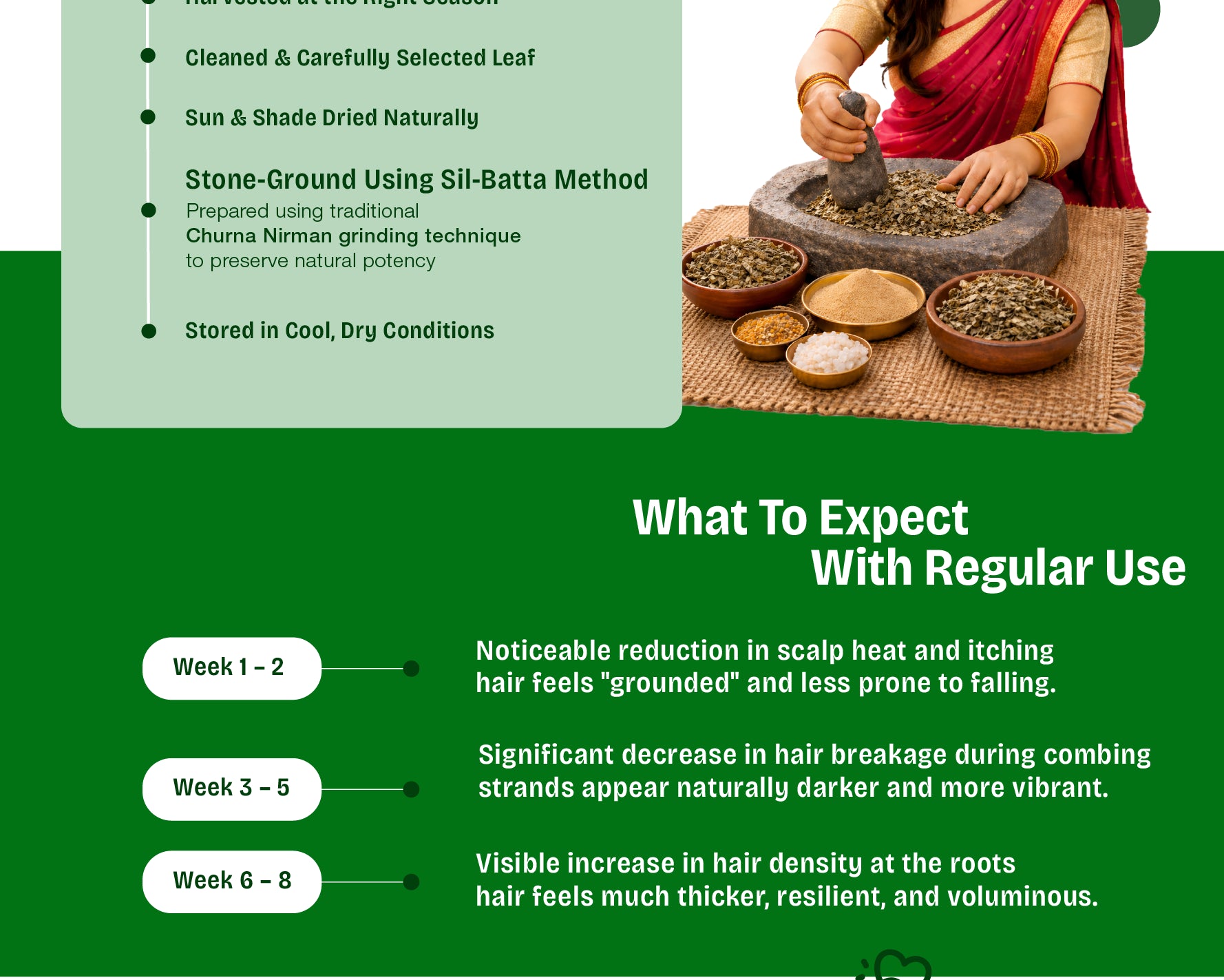 Pure Bhringraj Powder – The "King of Hair" for Root Strengthening and Natural Pigment Restoration