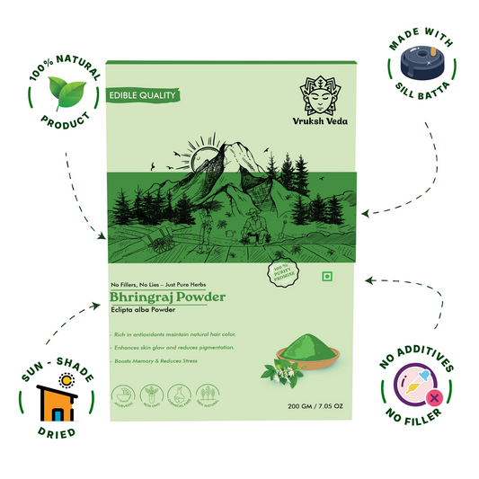 Pure Bhringraj Powder – The "King of Hair" for Root Strengthening and Natural Pigment Restoration