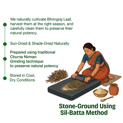 Pure Bhringraj Powder – The "King of Hair" for Root Strengthening and Natural Pigment Restoration
