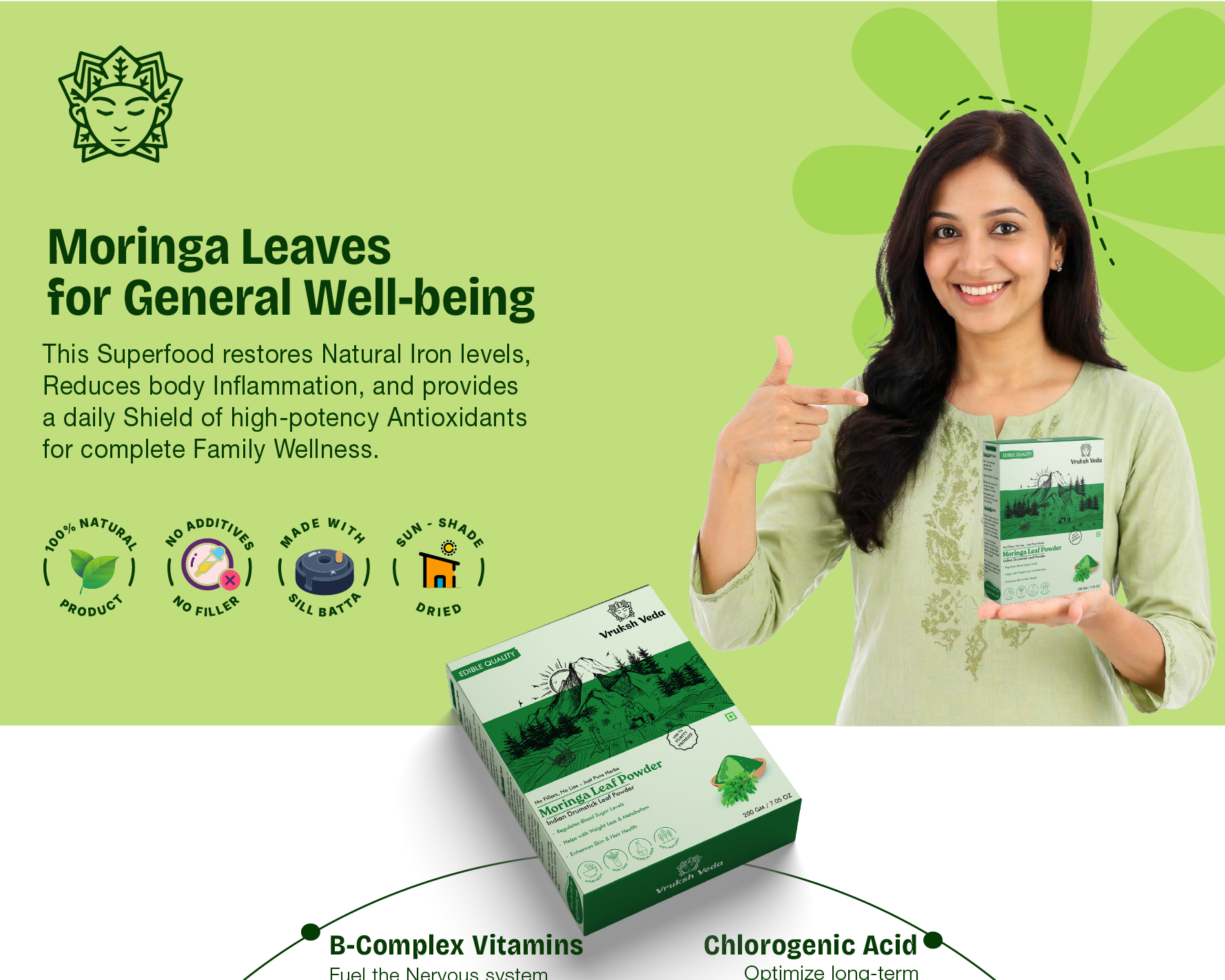 Natural Moringa Powder – The Stone-Ground "Superfood" for Natural Immunity, Daily Energy, and Cellular Detox