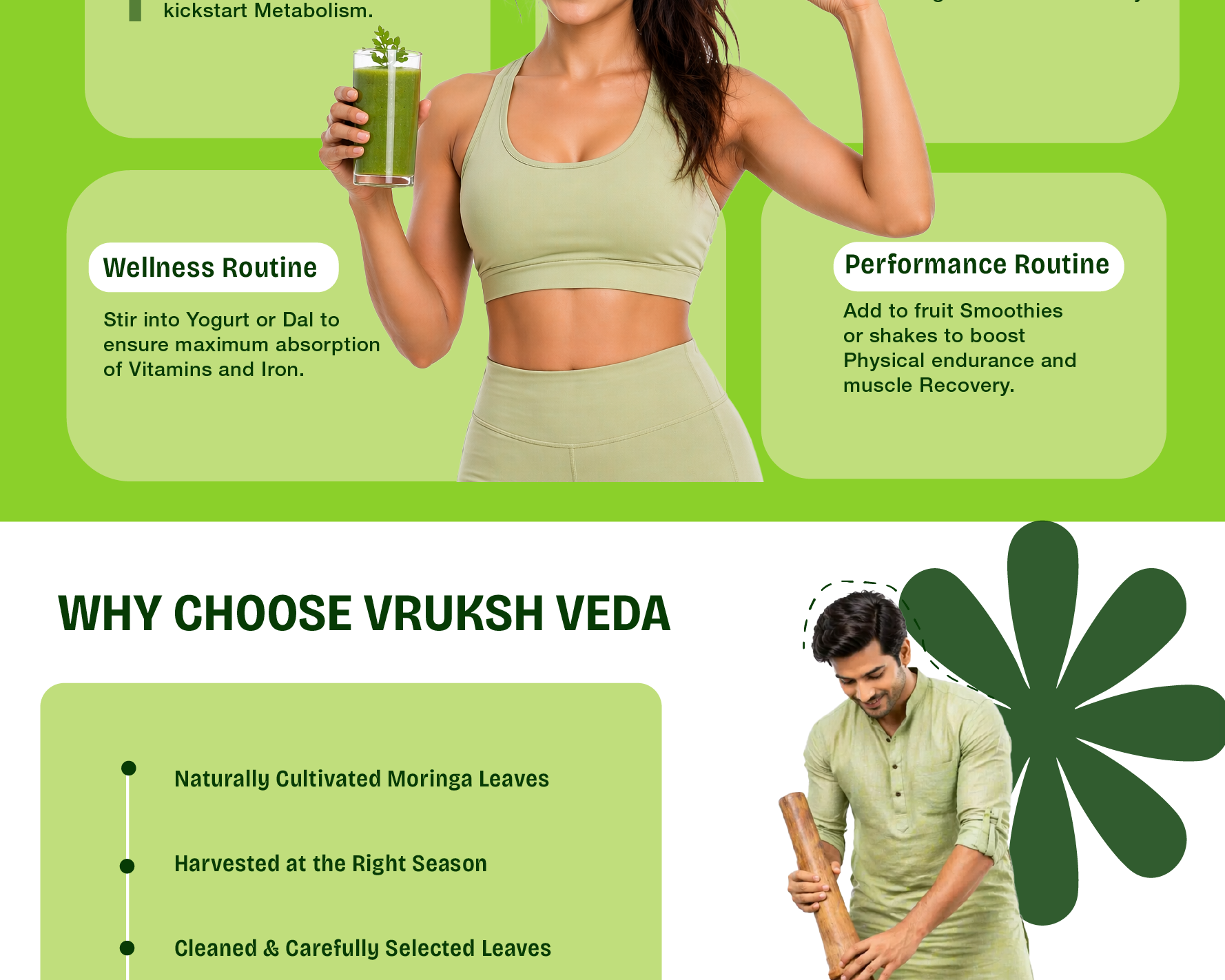 Natural Moringa Powder – The Stone-Ground "Superfood" for Natural Immunity, Daily Energy, and Cellular Detox