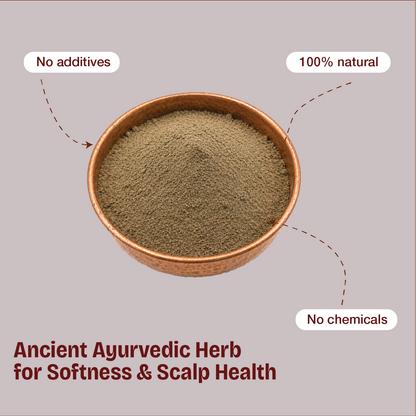 Pure Shikakai Powder – Natural pH-Balanced Cleanser for Silky Texture and Scalp Cooling
