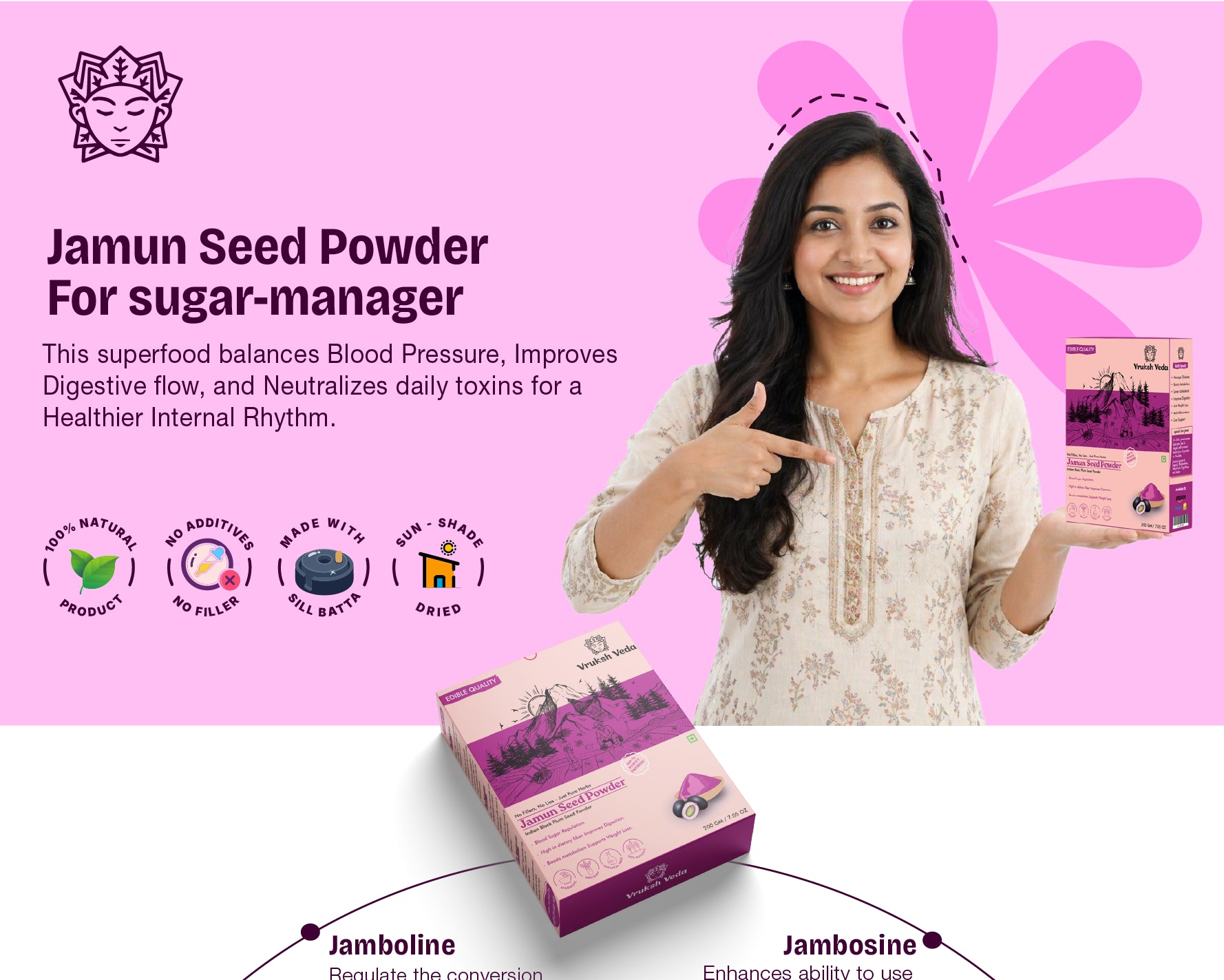 Jamun Seed Powder – 100% Raw, Sun-Dried & Stone-Ground Seeds for Pure, Plant-Based Wellness