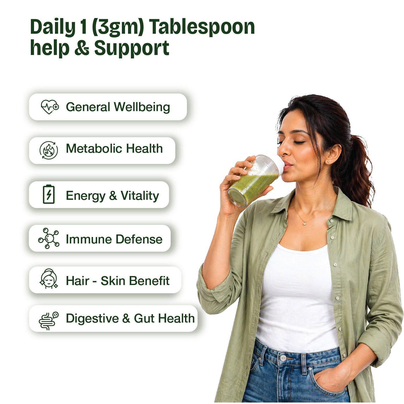 Natural Moringa Powder – The Stone-Ground "Superfood" for Natural Immunity, Daily Energy, and Cellular Detox